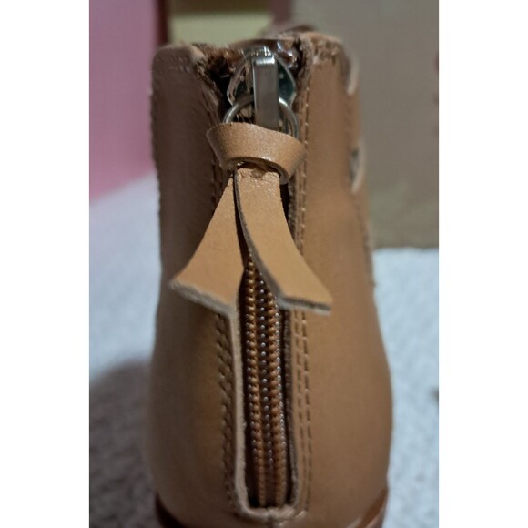 Sofft Womens Size 11 Stratford Tan Leather Caged Zip Heeled Shoes Sandals NEW - Picture 7 of 13